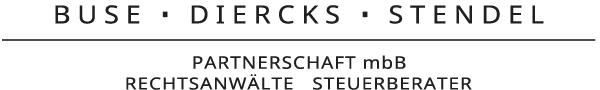 Anwaltskanzlei-Logo mit Partnernamen und Berufsbezeichnungen.